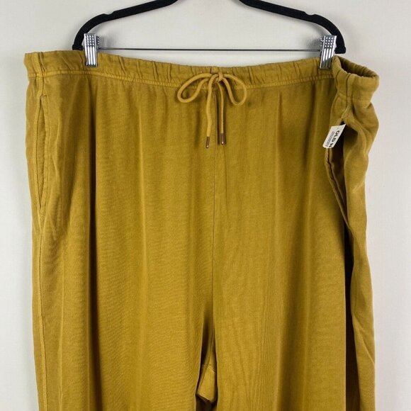 Old Navy Jogger Sweatpants Size 4X Yellow Cinch Drawstring High Rise - Picture 2 of 11